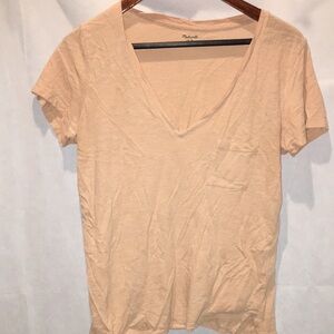 Madewell V-Neck Cotton Tee Shirt Top | Size M